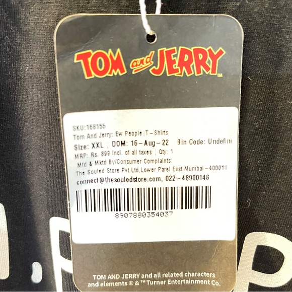 🧑‍🎄🧑‍🎄5️⃣0️⃣0️⃣New Black Tom And Jerry Printed T-shirt - Picture 6 of 10